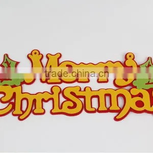 Merry Christmas Window Listing Christmas Decorations Non-woven Fabrics English Letters Decorations thumbnail-6
