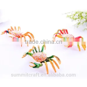 Creative Jewelry Boxes Wholesale Metal Jewelry Box Crab Figurine thumbnail-1