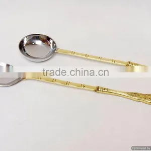 Gold Plated Stainless Steel Indian Handmade Cutlery thumbnail-1