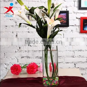 Glass Vase/modern Transparent Wedding Road Straight Vase thumbnail-1