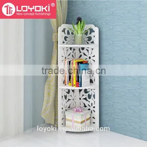White Wood&Plastic Corner Shelf Home Display Beautiful Shoe Rack thumbnail-1