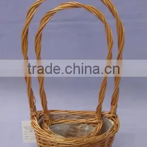 Half Round Willow Basket With Liners For Flowers thumbnail-1