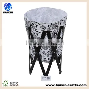 Dark Grey Pattern Collapsible Laundry Hamper/Basket thumbnail-1
