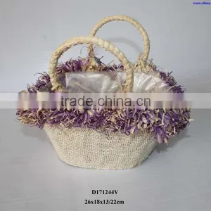 White Wicker Basket thumbnail-1