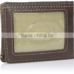 Leather Credit Card Holder Money Clip With id Window thumbnail-3