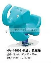 (HA-16606) WHOLESALE EXCELLENT QUALITY AMUSEMENT PARK OUTDOOR SPRING RIDE ,VARIOUS COLOR ELEPHANT OUTDOOR BABY ROCKING HORSE TOY thumbnail-1