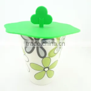 Silicone Cup Lids Tree Leaf Mug Cover Silicone Glass Cover Suction Lids for Coffee and Tea Cup thumbnail-4