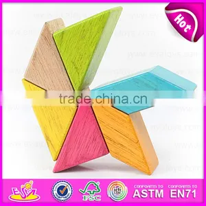 New Arrival 18PCS DIY Wooden Puzzle 4D Toy,Colorful and Non-toxic Wooden Diy Block Toy Wholesale W03B047 thumbnail-3