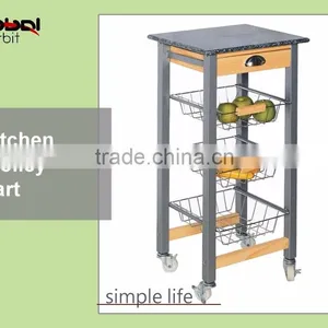 Home Furniture Wooden Dining Utility Cart Table Kitchen Trolley thumbnail-4