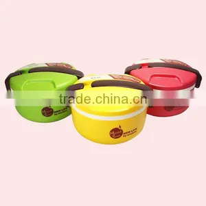 1.5L Round Shape Two Layers Plastic Food Lunch Box thumbnail-1
