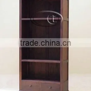 LIBRARY LAURENT FULL WOOD 2 DRAWERS CABINET thumbnail-1