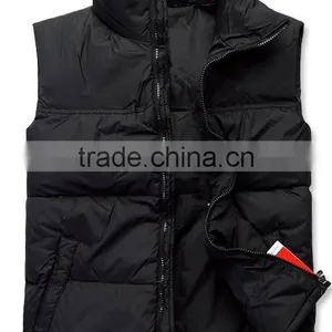 Vests Men Women Sleeveless Jacket 2014 Autumn Winter High Quality Cotton-padded Waistcoat BLACK BOMBER JACKET thumbnail-1