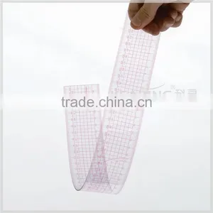 Kearing Brand Transplant Flexible 5*50cm Plastic Sandwich Line Garment Ruler for Sewing Design#8004 thumbnail-2