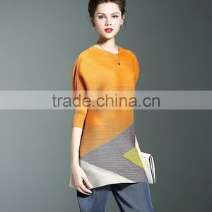 Latest New Womens Big Yards Loose Contrast Color Fold Dress thumbnail-6