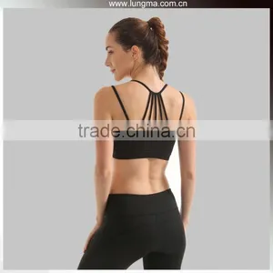 Custom Blank Slim Fiting Fitness Running Push Up Women Girls Sports Bra thumbnail-3