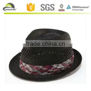 Cheap Mens Paper Straw Trilby Hat thumbnail-3