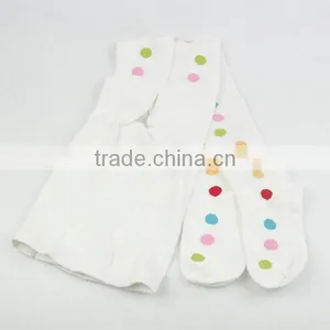 Girl Tights White Colorful Ponit Socks Long Socks thumbnail-5