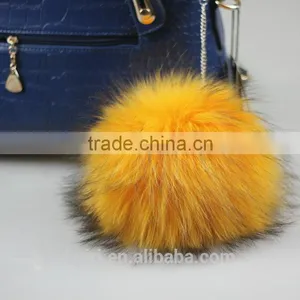 Hot Sales Genuine Raccoon Fur Pom Poms Fur Balls DIY for Children Knitted Cap Gloves Keychain Beanies Jewelry Accessories thumbnail-3