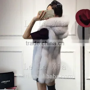 2017 New Faux Fur Women's Jackets Coats Winter Jacket Women Fox Fur Coat Hooded Collar Fur Vest Fashion Black Fpc-469 thumbnail-4