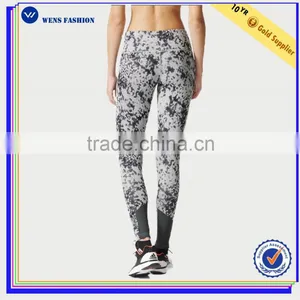 Womens Athletic Fitness Polyester Sports Leggings Custom Print Yoga Pants thumbnail-1