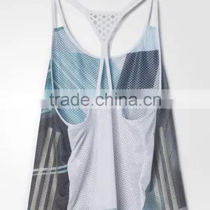 Factory Wholesale High Quality Print Sleeveless Athletic Tank Tops For Women thumbnail-5
