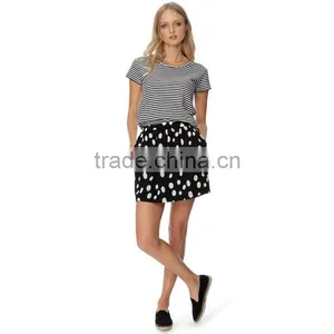 Wholesale Guangzhou Factory Black White Polka Dot Skirt thumbnail-4