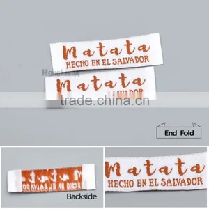 Customized Garment Shoe Labels/woven Labels/embroidered Tag Width Below 2.5cm WEF-001 thumbnail-3
