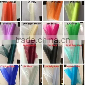 29CMX25M ROLL OF CRYSTAL ORGANZA SOFT SHEER FABRIC WEDDING PARTY TABLE RUNNER CHAIR SASH BOWS thumbnail-1