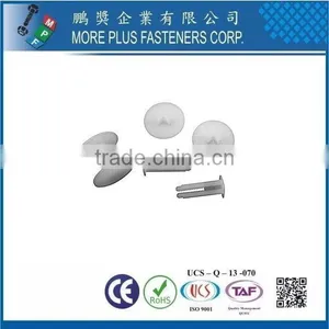 Taiwan Stainless Steel PC N66 Natural Black Nylon Plastic Rivet Plastic Push Rivets Plastic Snap Rivets thumbnail-4