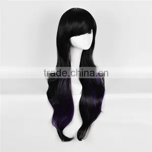 Factory Direct Sale Synthetic Wig Cosplay Very Long Black Hair Wig thumbnail-3