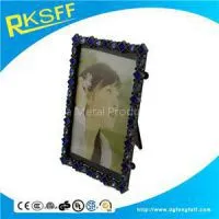 Zinc Alloy Square Photo Frame With Diamonds thumbnail-1