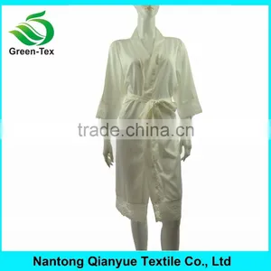Luxury Noble Matt Satin Lace Kimono Women Robes thumbnail-1
