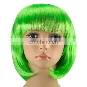 2016 Hot Sales Neon Green Short Bob Cut Ladies Womens Fancy Dress Party WigFW2165 thumbnail-1