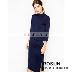Knit Pencil Skirt Classic Suit For Woman thumbnail-1