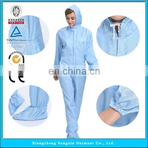 ESD Cleanroom Garment , Antistatic Cleanroom Smock/Coverall/Suit/Clothing/Clothes/Workwear Protective thumbnail-2