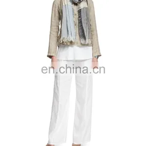 Italian Linen Women Winter Jacket thumbnail-3