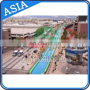 Slip N Dip Double Lane Inflatable Water Slide / Inflatable Slide City, Make Inflatable Slide Slippery thumbnail-1