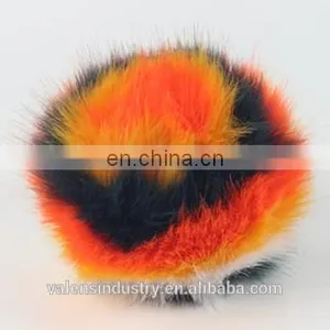Hot Sell Colorful Fluffy Faux Fur Pom Poms Ball Keychain Pom Pom Ball Pendant for Woman Cellphone/handbag/hats/Car thumbnail-3