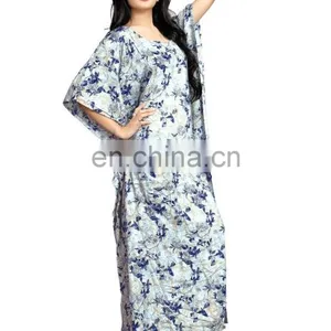 Stylish 2017 Casual Party Wear Women Printed High Quality Kaftans (Travelling Beach Wear Kaftan Designs) thumbnail-1