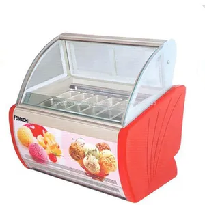 Commercial Ice Cream Display Showcase 12*GN1/3 Pan Ice Cream Freezer Display FMX-SP206A thumbnail-2