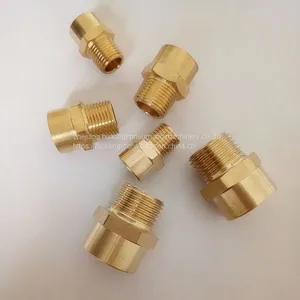 Brass Female x Male Nipple F3/4xM1/2 , BSP ,BSPT,NPT,G,ZG Thread Adaptor thumbnail-1