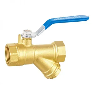 ML-2034 Y Type Long Handle Brass Filter Ball Valve thumbnail-1
