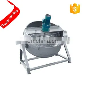 Short Heating Time Industrial Gas Tilting Jacketed Kettle Cooking Pot With Agitator Mixer thumbnail-7
