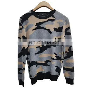 DiZNEW Wholesale Camo Loose Oversized Sweater Printed Pattern Sweater Men thumbnail-1