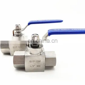 304 Stainless Steel High Pressure Ball Valve 2 Points 4 Points Hydraulic Inner Wire Valve thumbnail-4