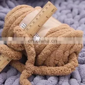 Chenille Chunky Yarn for Knitting Blankets Fancy Yarn Balls thumbnail-2