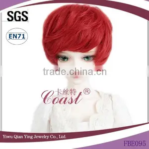 Beauty Short Red Curly Bob Bjd Doll Wigs thumbnail-1