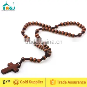 A&J Wood Rosary Catholic Necklace thumbnail-1