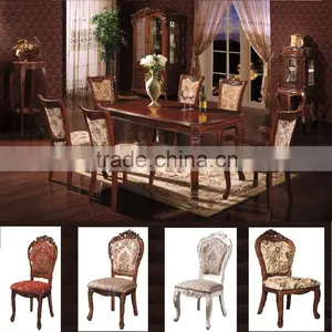 Solid Wood Dining Table With Fabric Chairs thumbnail-1
