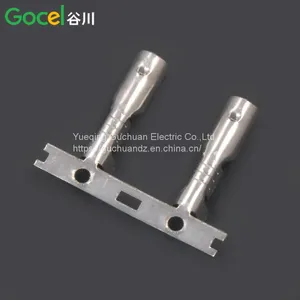 4.0 Horizontal Strap Head Spring Socket Terminal Horizontal Feed Brass Tin Plated thumbnail-2